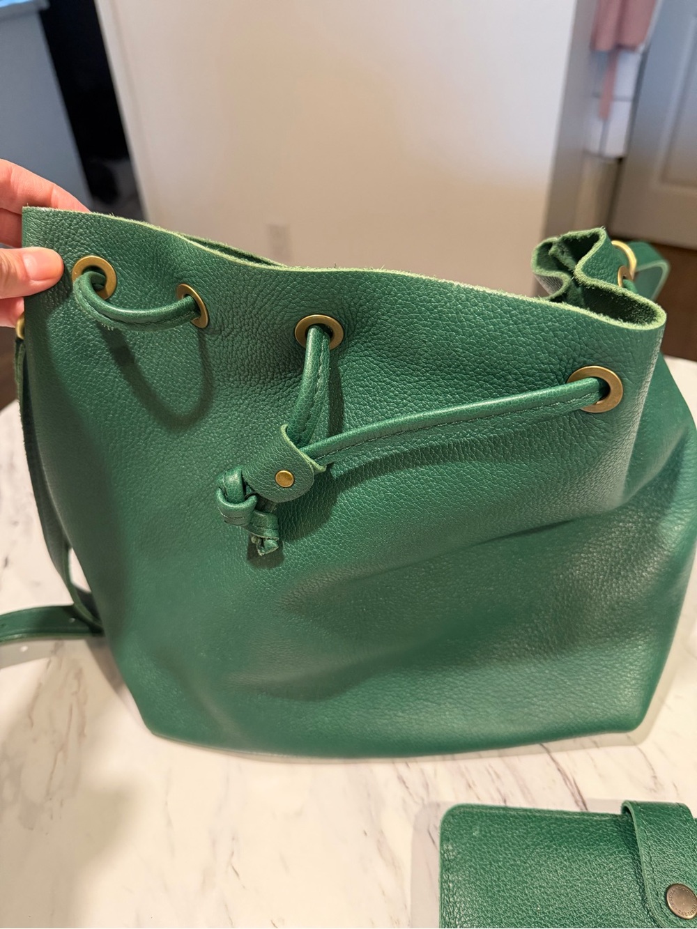 Portland Leather Bucket Bag